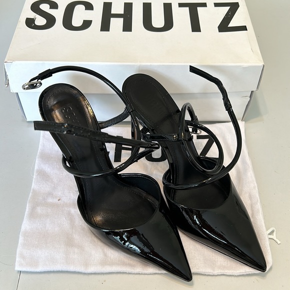 CLOSET CLOSING Revolve Schutz Aimee Heel in Black Sz 6 - Picture 2 of 5